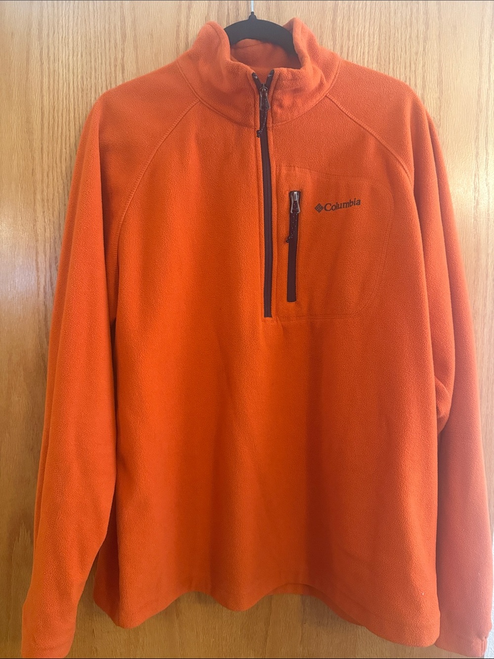 Columbia Orange Half-Zip Fleece Pullover